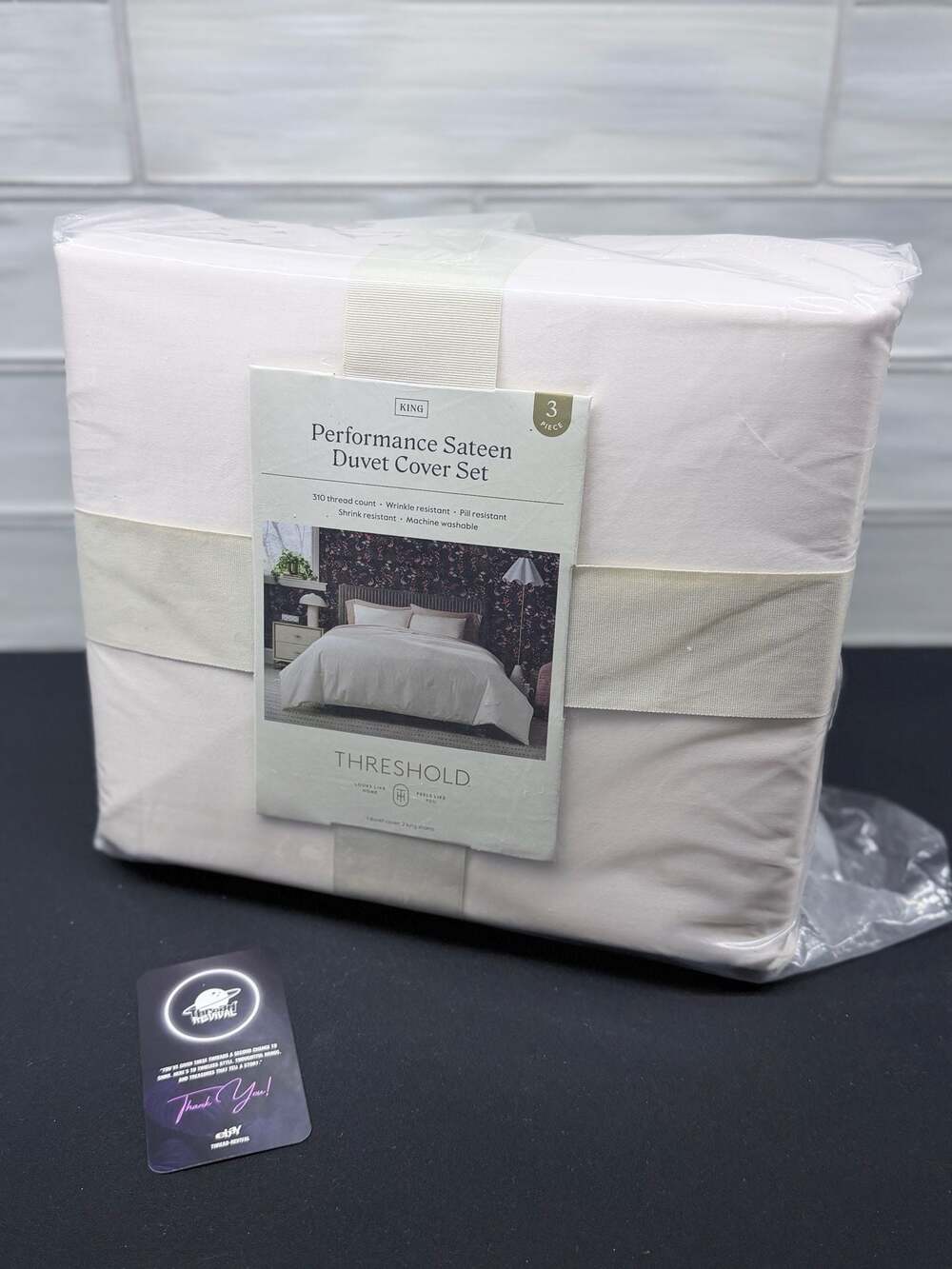 Threshold King Performance Sateen Duvet Cover Set 3-Piece